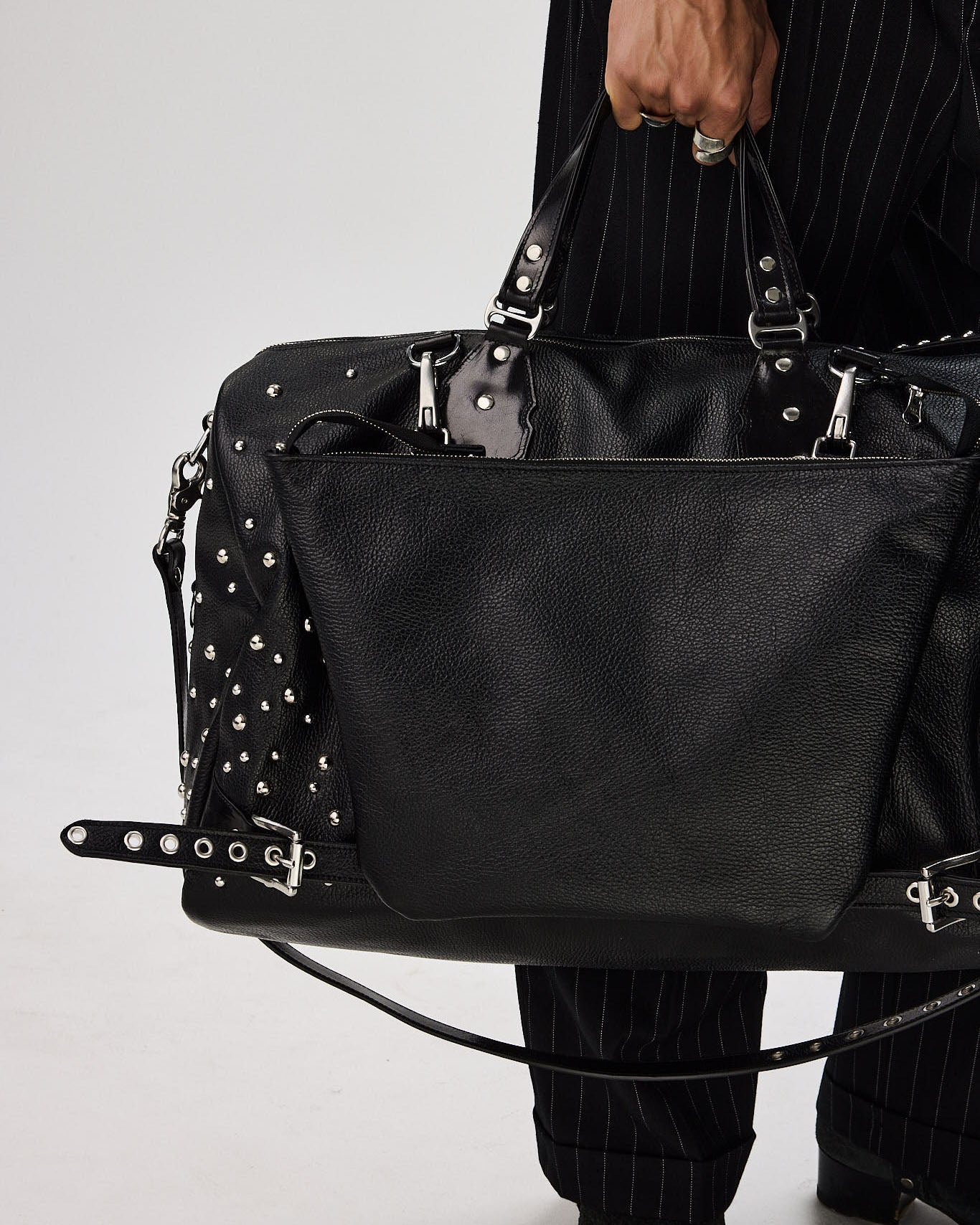 Northstar Tumbled Black Clutch Bag