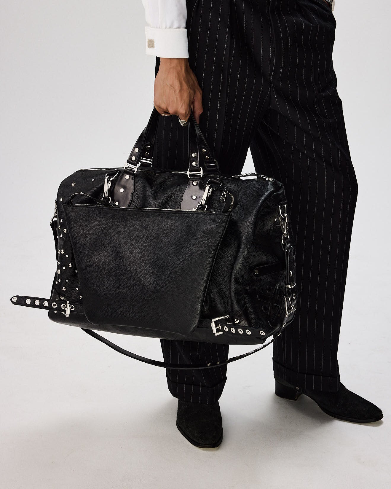 Northstar Tumbled Black Clutch Bag